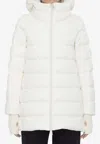 Herno White Down Jacket With Drawstring Hood In Tech Fabric Woman In White