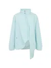 Herno Asymmetric Lightweight Jacket In Blue