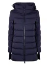 Herno A-line Padded Jacket With Adjustable Drawstrings In Blue