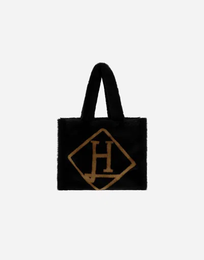 Herno ソフトフェイクファー バッグ In Black