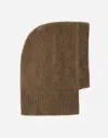 Herno Balaclava In Plain Alpaca Wool In Earthenware