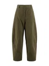 Herno Ankle Length Wide Fit Trousers In Brown