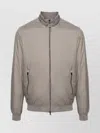 Herno Men Ecoage Band-collar Bomber Jacket In Grey