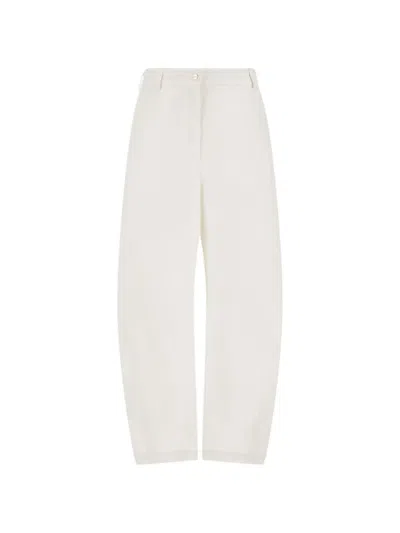 Herno Barrel-leg Trousers In White
