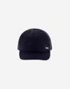 Herno Baseballkappe Aus 2 Layers Linen In Black