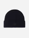 Herno Beanie In Endless Rib In Dark Blue