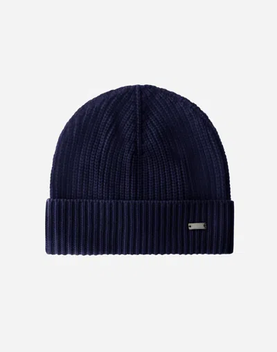 Herno Beanie In Eternity Cashmere In Blue