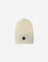 Herno Beanie In Ribbed Merino Wool In White
