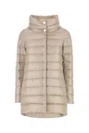 Herno Beige A-shaped Jacket In Neutral
