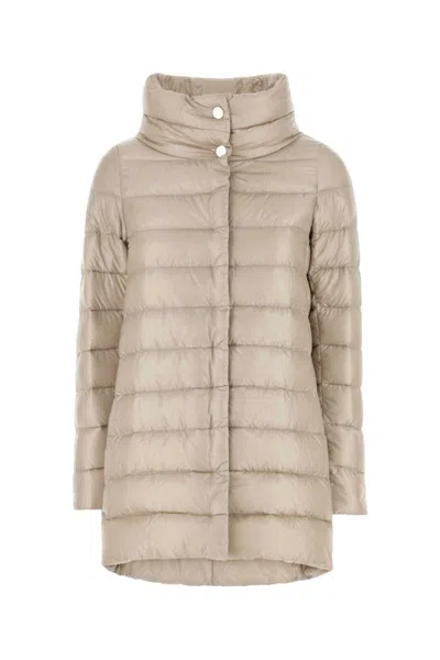 Herno Beige A-shaped Jacket In Neutral