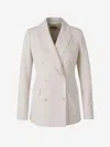Herno Double-breasted Blazer In Beige