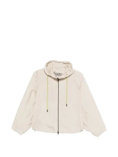 Herno Beige Bomber Jacket In Neutral