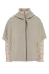Herno Beige Cape-style Padded Jacket In Neutral