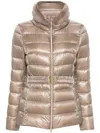 Herno Lightweight Gray Puffer Jacket With High Collar In Neutral