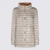 Herno Sand-colored Padded Jacket With High Collar