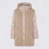 Herno Hooded Quilted Down Jacket And Pockets In Brown