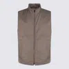 Herno Padded Vests With High Collar And Pockets In Grey