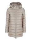 Herno Beige Down Jacket With Drawstring Hood In Neutral