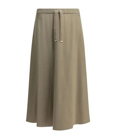 Herno Beige Flannel Skirt In Neutral