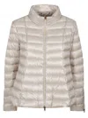 Herno Mini Quilted Short Down Jacket For Women In Neutral