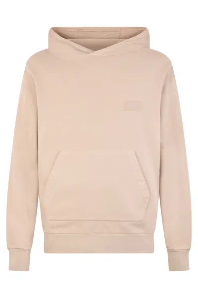 Herno Beige Hoodie With Hood, Versatile And Comfortable Design In Sand