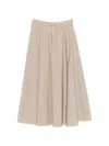 Herno Beige Modal Polyester Elastan Skirt In Neutral