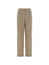 Herno Beige Modal Polyester Elastane Pants In Brown