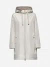 Herno Women Beige New Techno Taffeta Hooded Parka