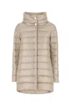 Herno Streamlined Puffer Jacket With High Collar And Quilted Texture