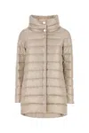Herno Streamlined Puffer Jacket With High Collar And Quilted Texture