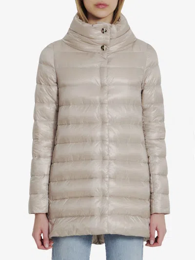 Herno Beige Nylon Amelia Down Jacket In Neutral