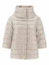 Herno Beige Nylon Aminta Cape In Chantilly
