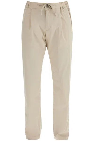 Herno Beige Nylon Straight Pants In Chantilly