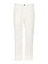 Herno Trousers Front Pleats Elasticized Waist In White