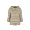 Herno Beige Polyamide Full-length Jacket In Brown