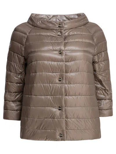 Herno Beige Polyamide Jacket In Brown