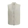 Herno Beige Polyamide Sleveless Jacket In White