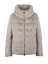 Herno Beige Polyester Eco Jacket In Gray