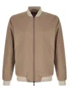 Herno Taupe Polyester Polyamide Bomber Functional In Neutral