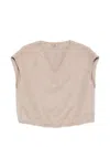 Herno Beige Polyester Modal Wool Blouse In Neutral