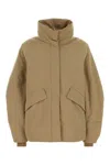 Herno Beige Polyester Padded Jacket In Brown