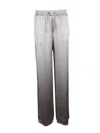 Herno Beige Polyester Satin Trackpants In Gray