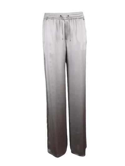 Herno Beige Polyester Satin Trackpants In Gray