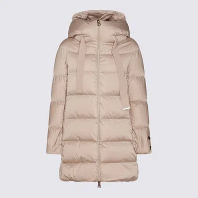 Herno Beige Puffer Down Jacket In Brown