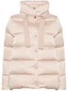 Herno Shiny Satin Cape Down Jacket Clothing In Multi