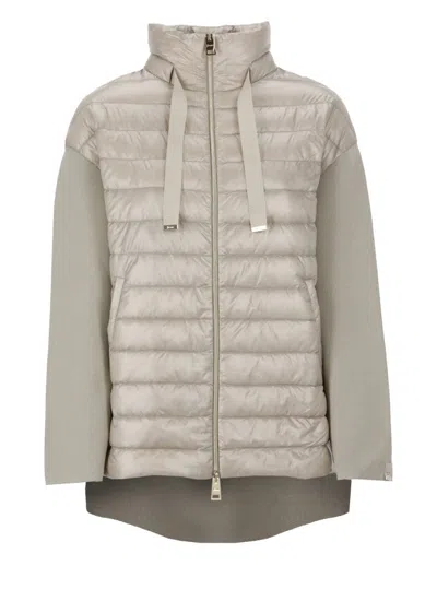 Herno Beige Quilted Down Jacket In Neutral