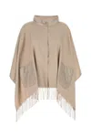 Herno Chantilly Silk And Ultralight Nylon Poncho