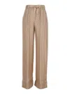 Herno Patterned Drawstring-fastening Trousers In Neutral