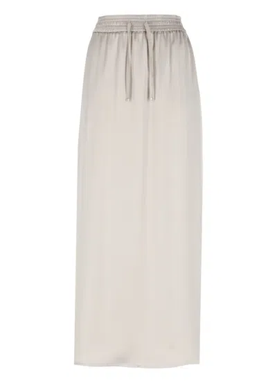 Herno Beige Skirt With Adjustable Drawstrings In Neutral
