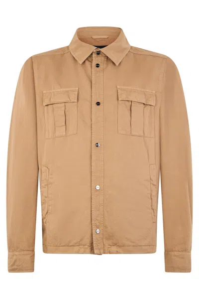 Herno Beige Soft And Versatile Long-sleeve Jacket In Brown